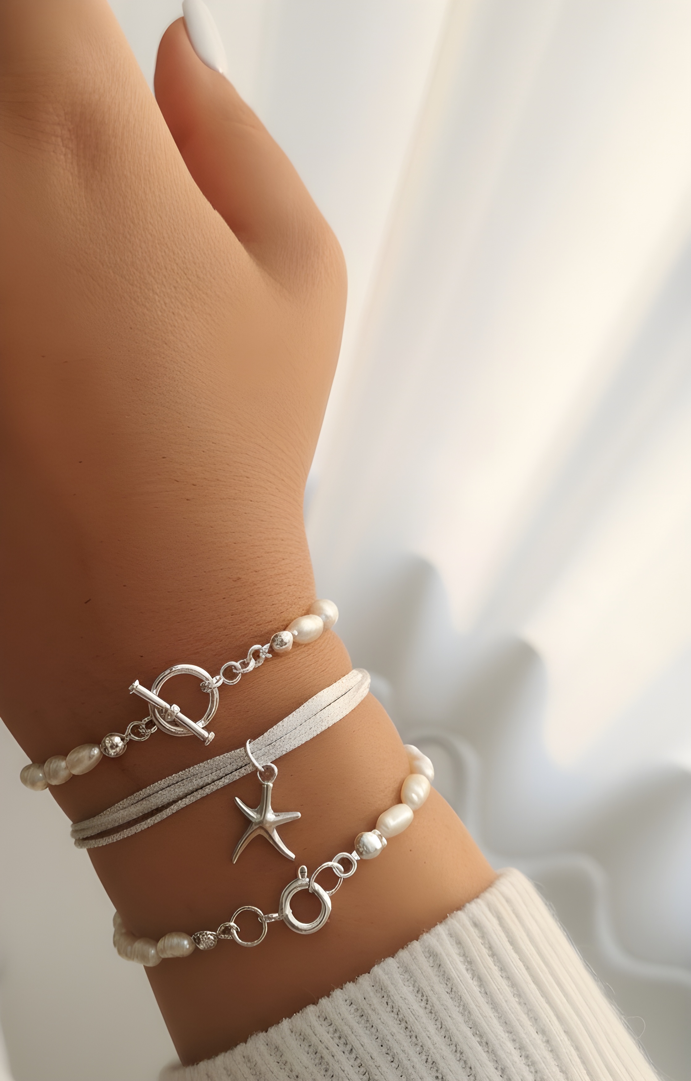 دستبند نقره ستاره دریایی