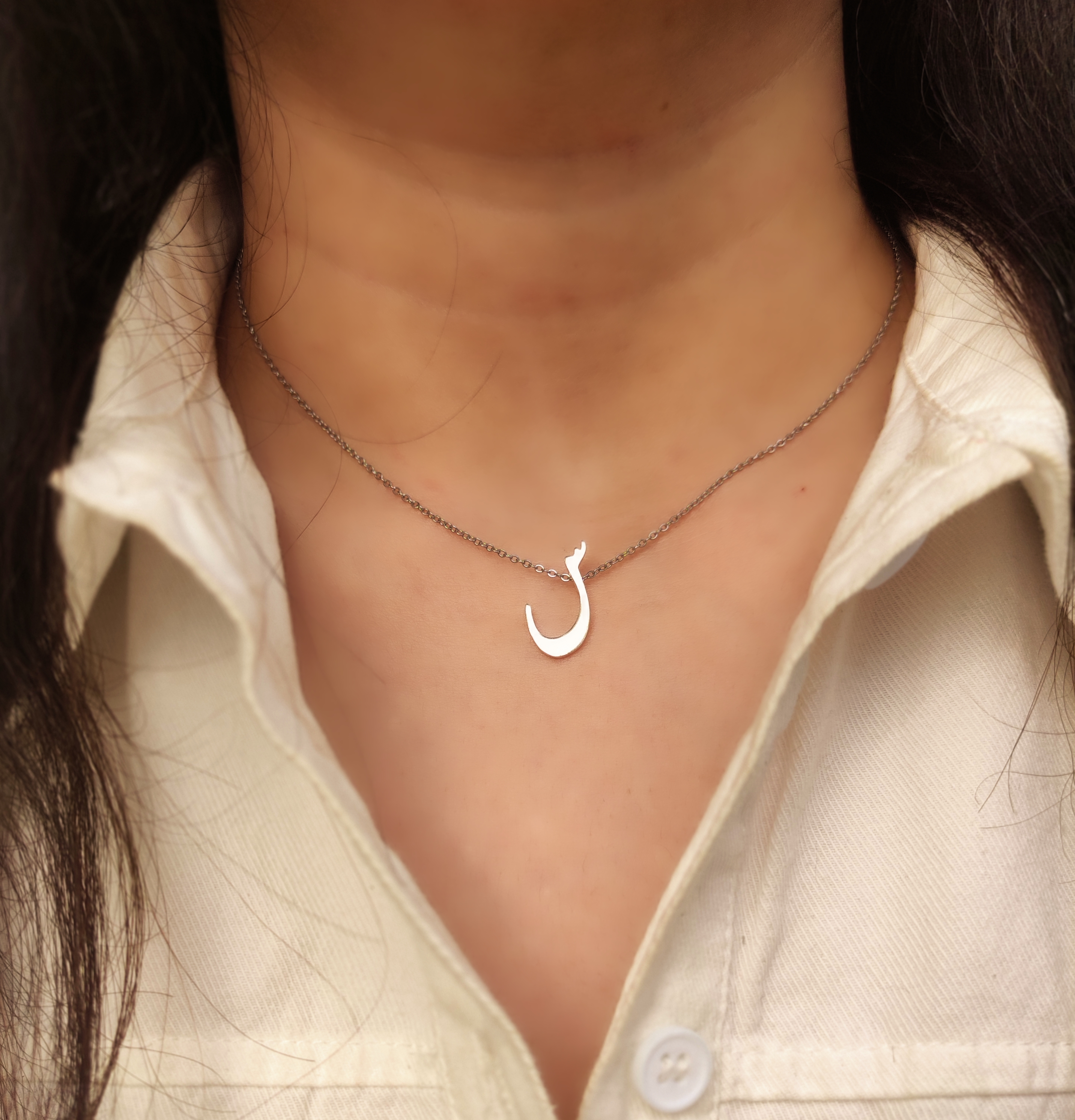 گردنبند نقره حرف سین
