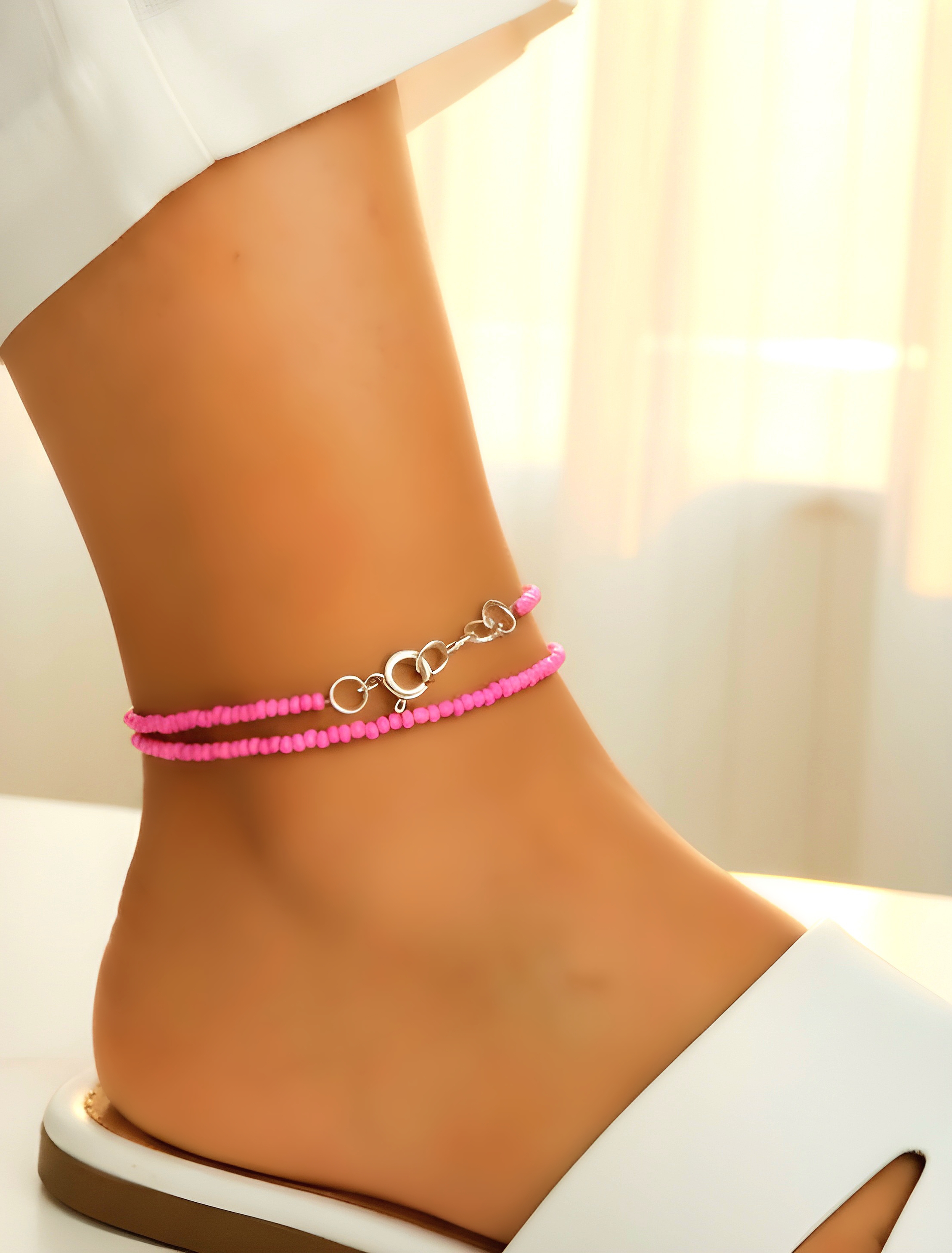 پابند دولاین منجوق و قفل نقره